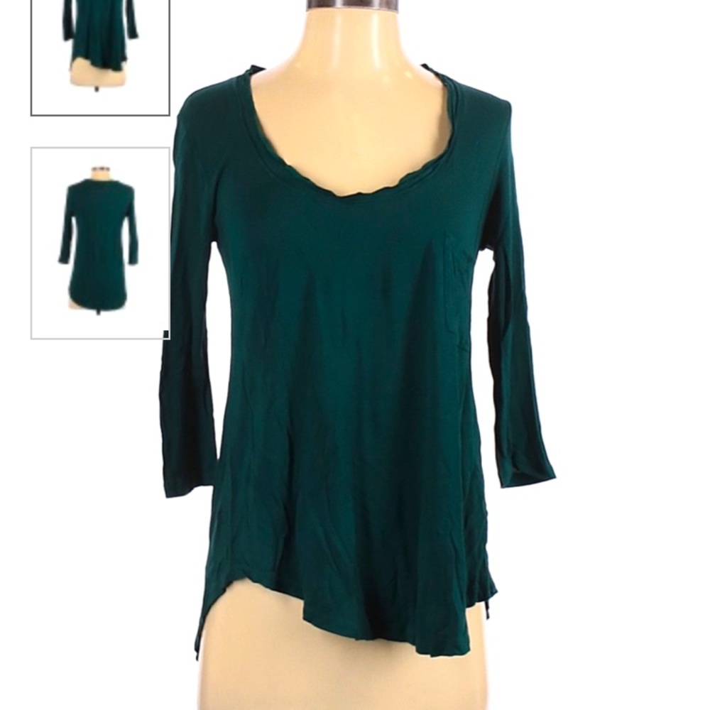 Anthropologie Bordeaux 3/4 Sleeve Top